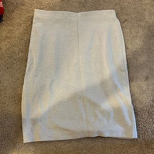 High waisted grey pencil skirt